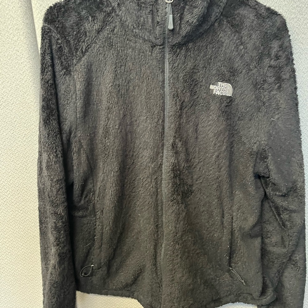 The North Face Black Teddy Jacket Plush Outdoor Wear euc